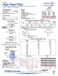 Datasheet HFCN-3800+ manufacturer Mini-Circuits